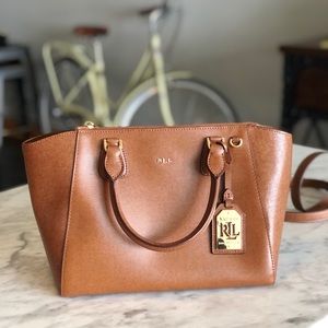 Lauren Ralph Lauren Lowell Stefanie Leather Bag
